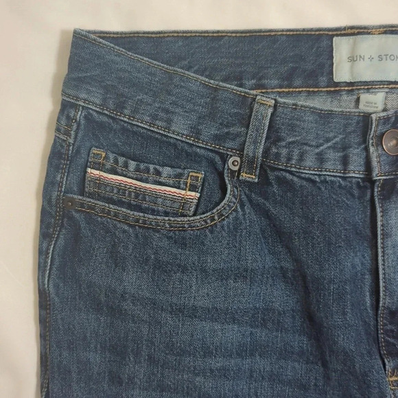 Sun+ Stone Men's Edgar Slim Fit Jeans, Color River Wash Size 34 - Picture 5 of 15